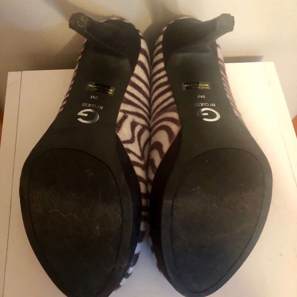 Guess Fur Zebra Print Heels-Size 9 - image 3